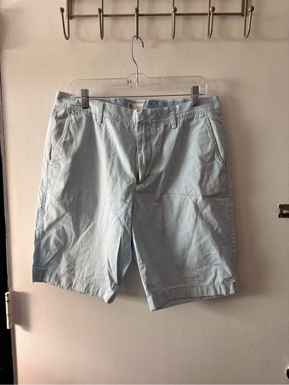 J. Crew Light Blue Flat Front Chino Shorts